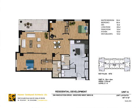 Floor plan for 2 beds, 2 baths, 1555 sqft